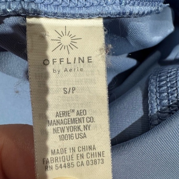 Offline by Aerie Goals 7/8 Legging Size S in Light Blue Hi Rise Mesh Detail - Picture 8 of 10